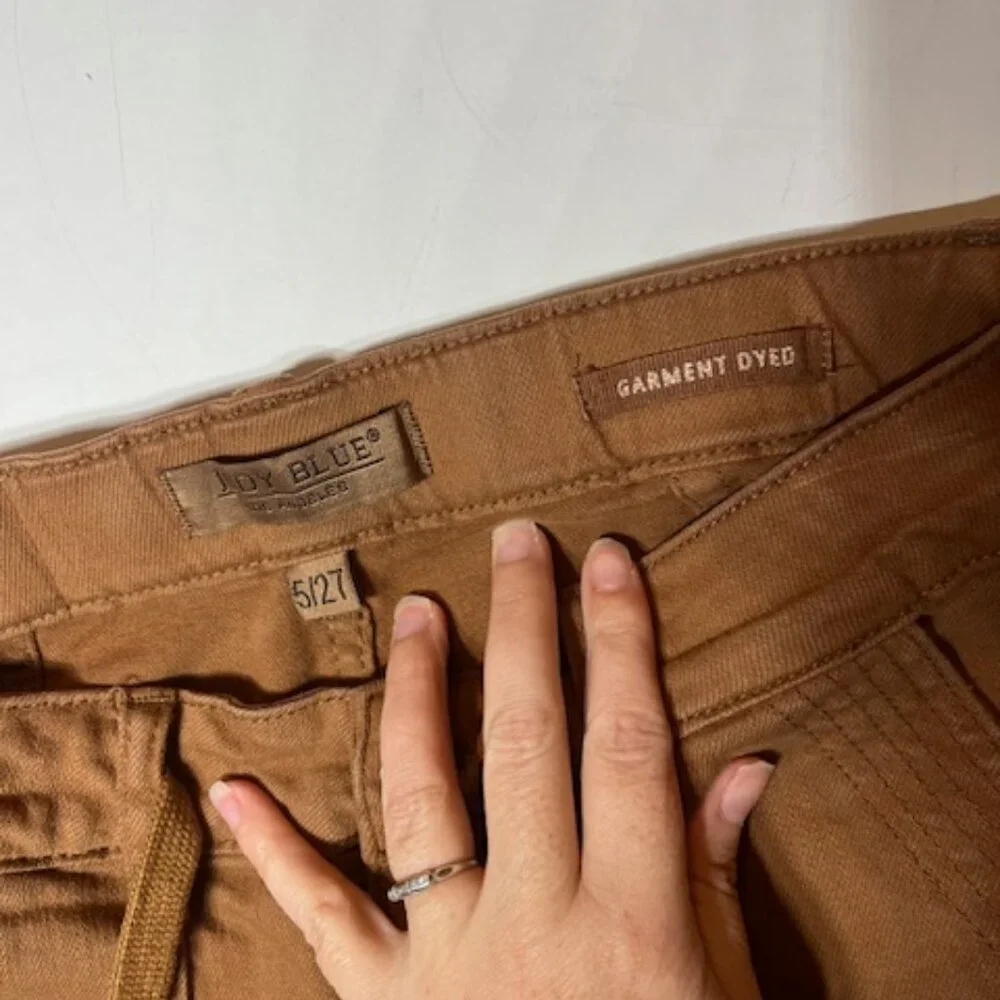 Judy Blue High Waist Garment Dyed Carmel  Jogger Denim Jeans 88857‎ Sz 5/27